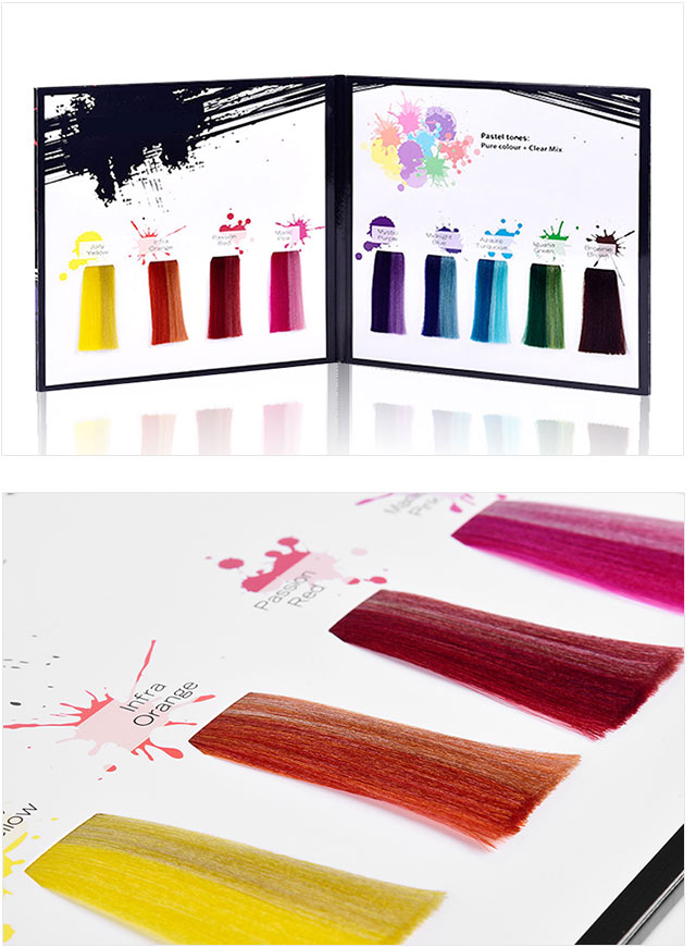 2 Pages Folded Hair Color Chart